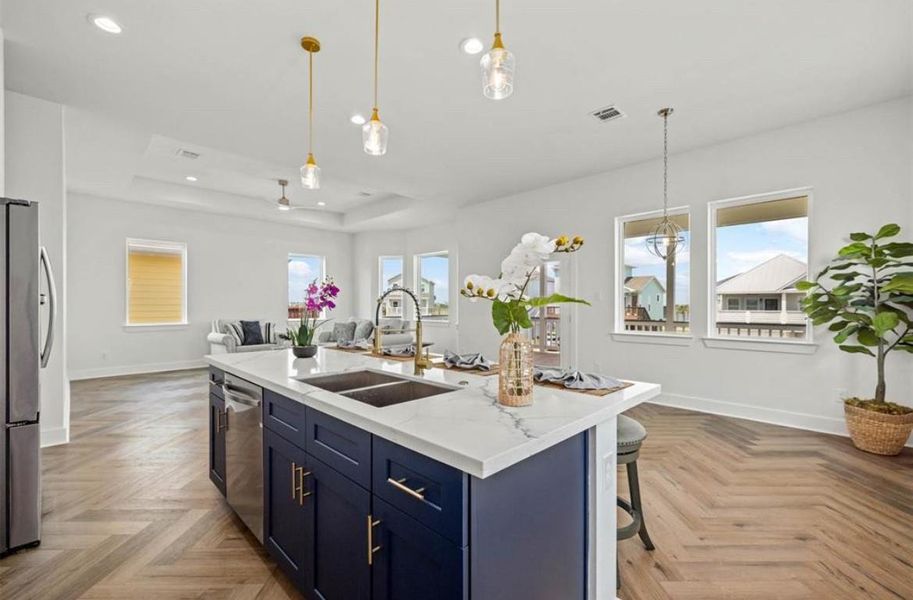Furnished interior view inside a new home in , Galveston (Image 9).