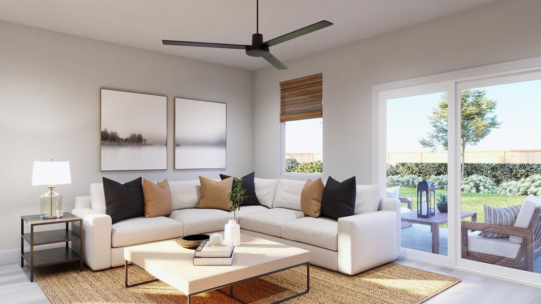 Representative furnished interior of a home built from the Nicholas by Risewell Homes in Sage Collection – Freedom at Anthem, Kyle (Image 8).