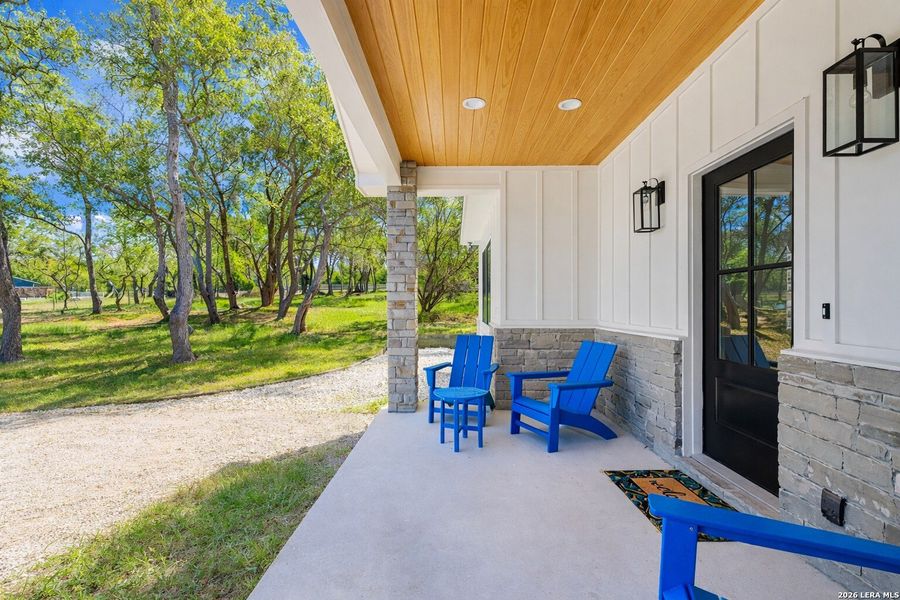 Exterior details and patio area of a home in , Blanco (Image 23).