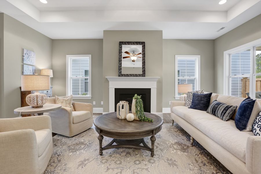 Representative furnished interior of a home built from the Sinclair by Bill Clark Homes in Osprey Landing, Southport (Image 6).