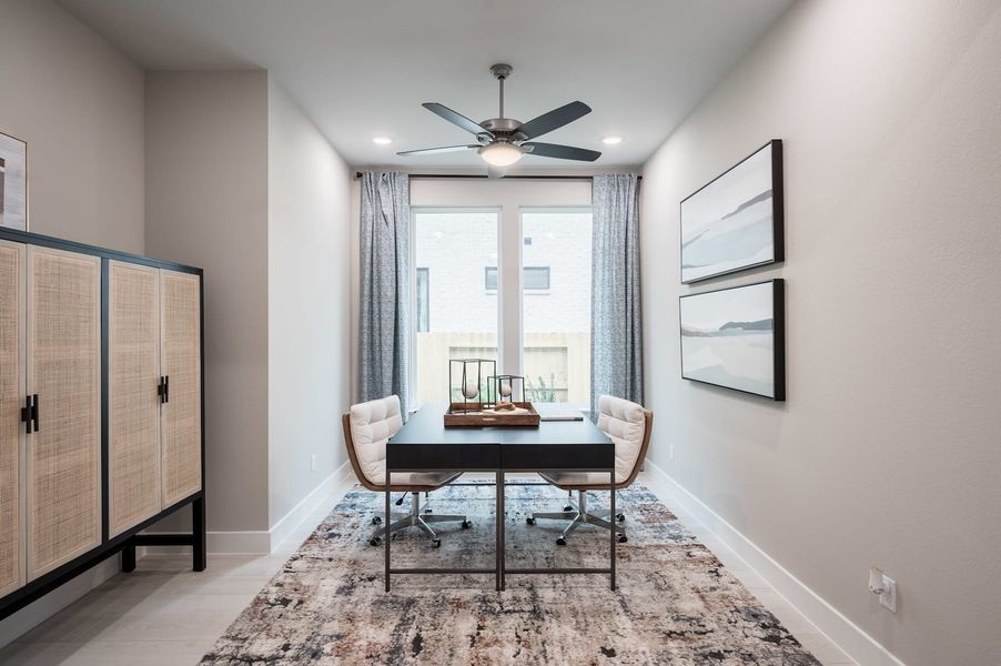 Representative furnished interior of a home built from the Falcon by Tri Pointe Homes in Pecan Ridge, Fulshear (Image 37).