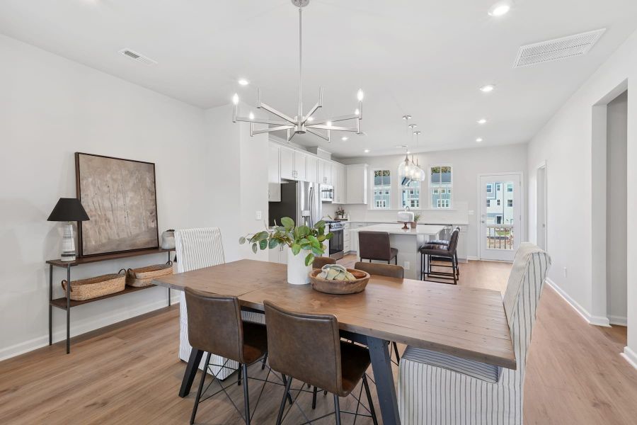 Furnished interior view inside a new home in Twinleaf Townes, Chapel Hill (Image 5).
