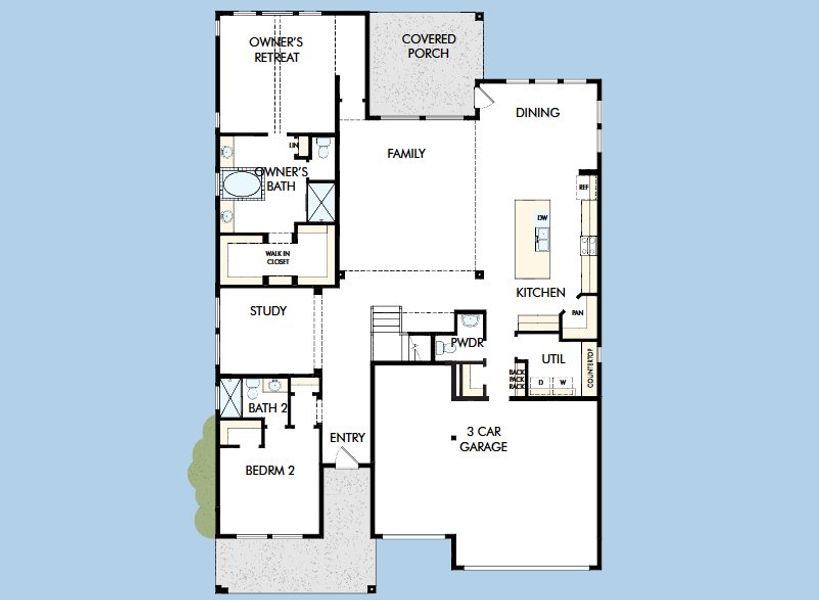2D floor plan layout for the The Rockwall by David Weekley Homes in Briggs Ranch – Signature Legacy Series, San Antonio, TX (Image 2). 2D floor plan layout for the The Rockwall by David Weekley Homes in Briggs Ranch – Signature Legacy Series, San Antonio, TX (Image 2).