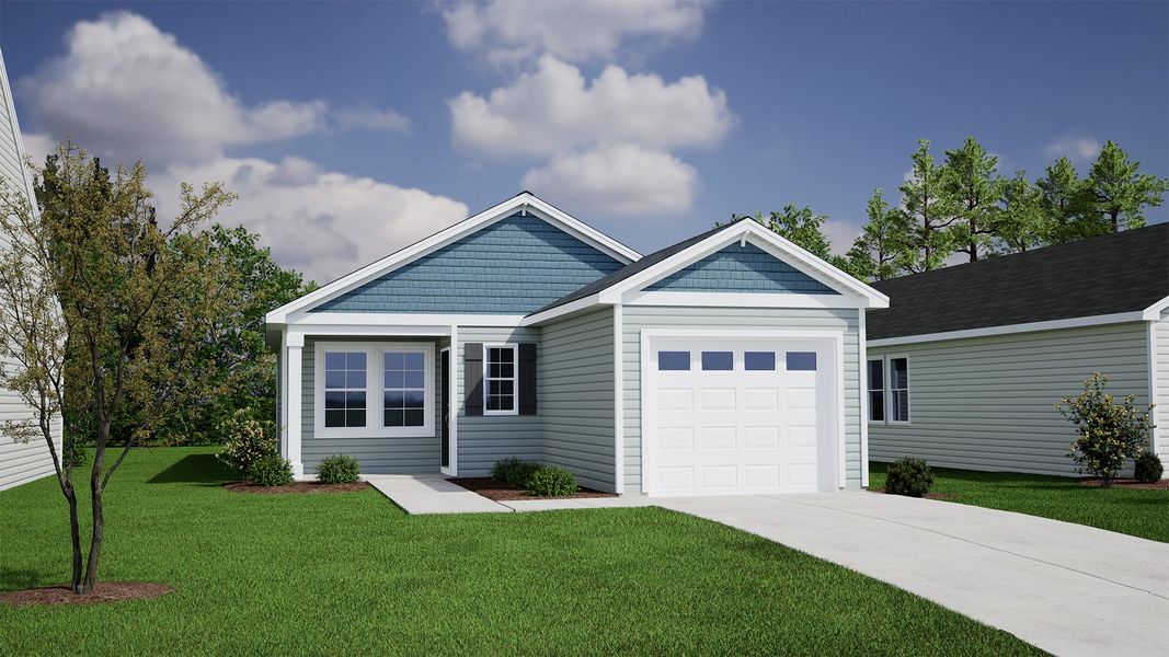 Representative exterior photo of a completed home built from the Allendale - Genesis Value Collection by Mungo Homes in Evergreen, Spartanburg, SC (Image 7). Representative exterior photo of a completed home built from the Allendale - Genesis Value Collection by Mungo Homes in Evergreen, Spartanburg, SC (Image 7).