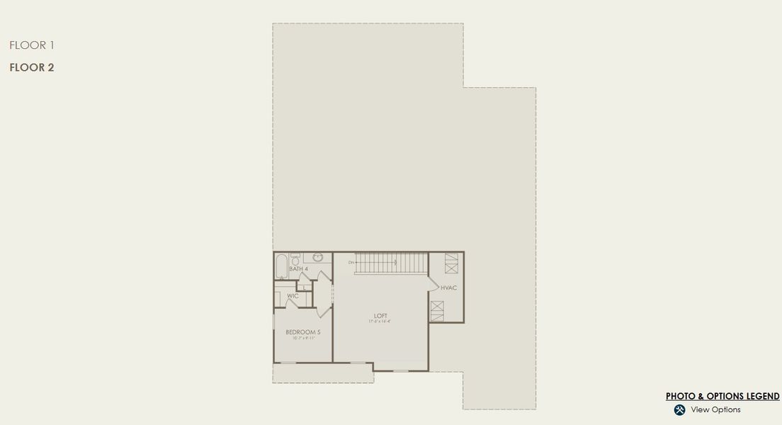 2D floor plan layout for the Mahogany Grand by Pulte Homes in Terrapin Creek, Jacksonville, FL (Image 4).