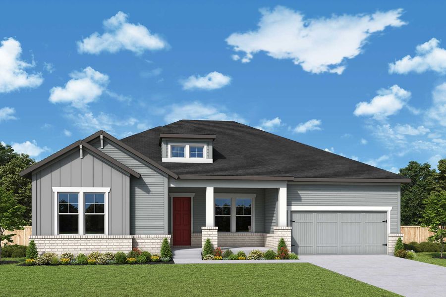 Representative exterior photo of a completed home built from the The Boylston by David Weekley Homes in Old Mill Preserve, Dallas, GA (Image 15).