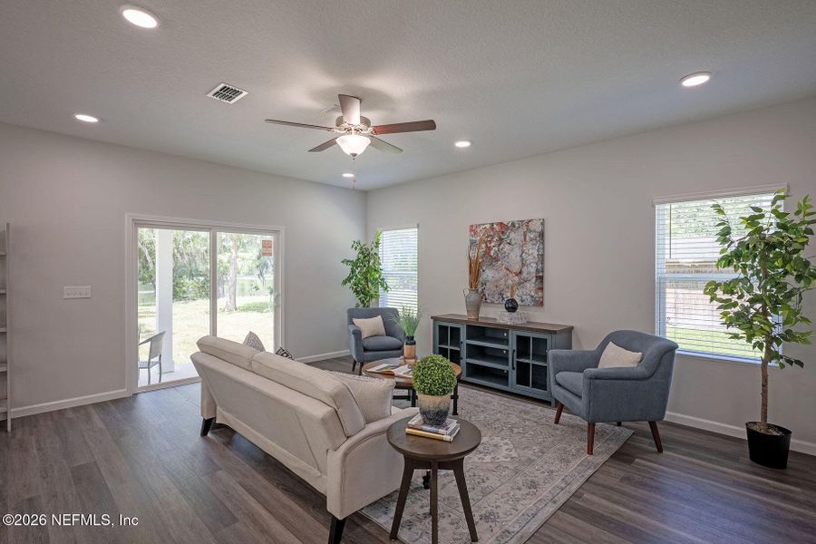 Furnished interior view inside a new home in , Jacksonville (Image 15). Furnished interior view inside a new home in , Jacksonville (Image 15).