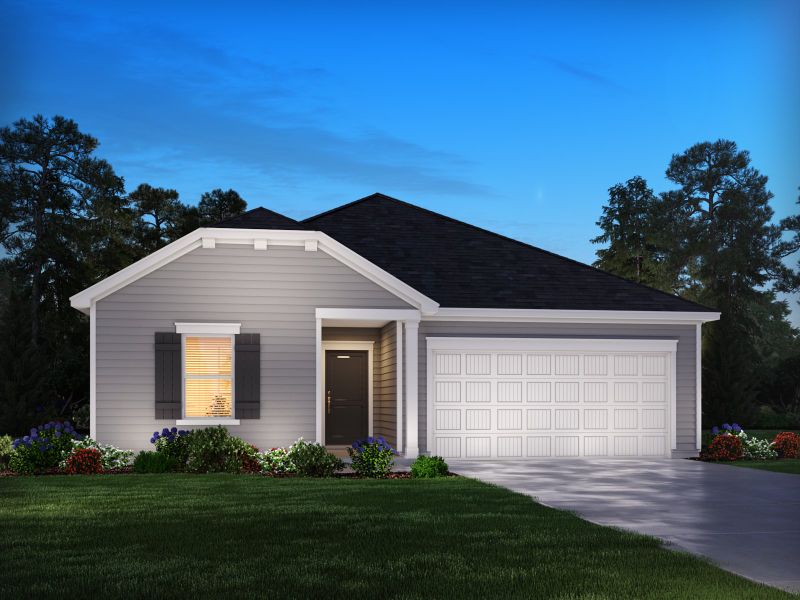 Front exterior of a new home in Vickery Station, Woodruff, SC, highlighting curb appeal (Image 1). Front exterior of a new home in Vickery Station, Woodruff, SC, highlighting curb appeal (Image 1).