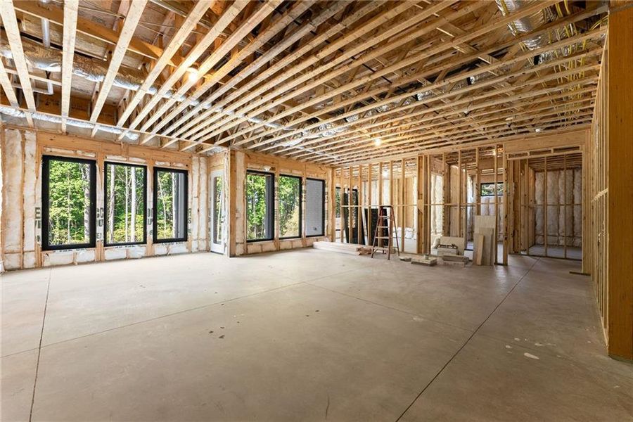 In-progress construction of a new home in , Flowery Branch, GA (Image 48).