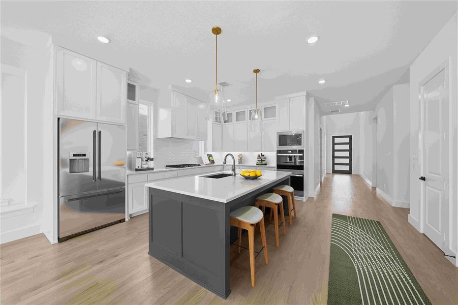 Furnished interior view inside a new home in Estates at Rockhill, Frisco (Image 11).