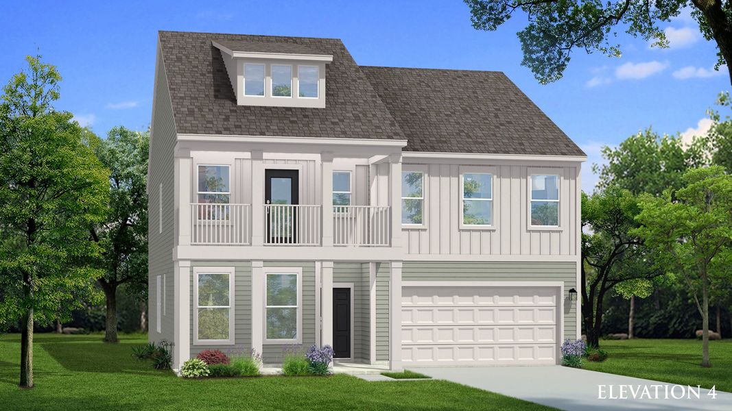 Elevation 4 rendering of the Wagener home plan by DRB Homes Elevation 4 rendering of the Wagener home plan by DRB Homes