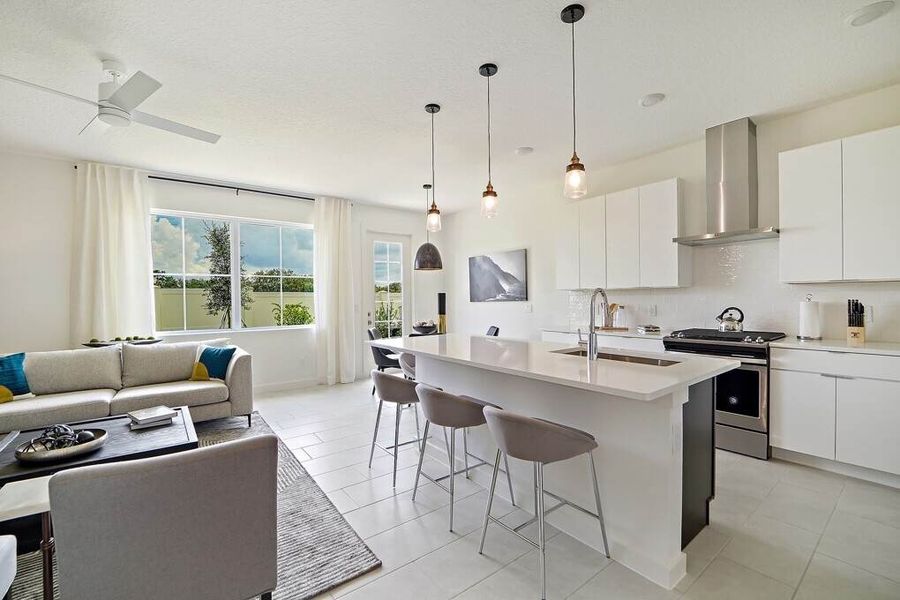 Furnished interior in a model home at The Enclaves at Festival Cove in Davenport (Image 15).