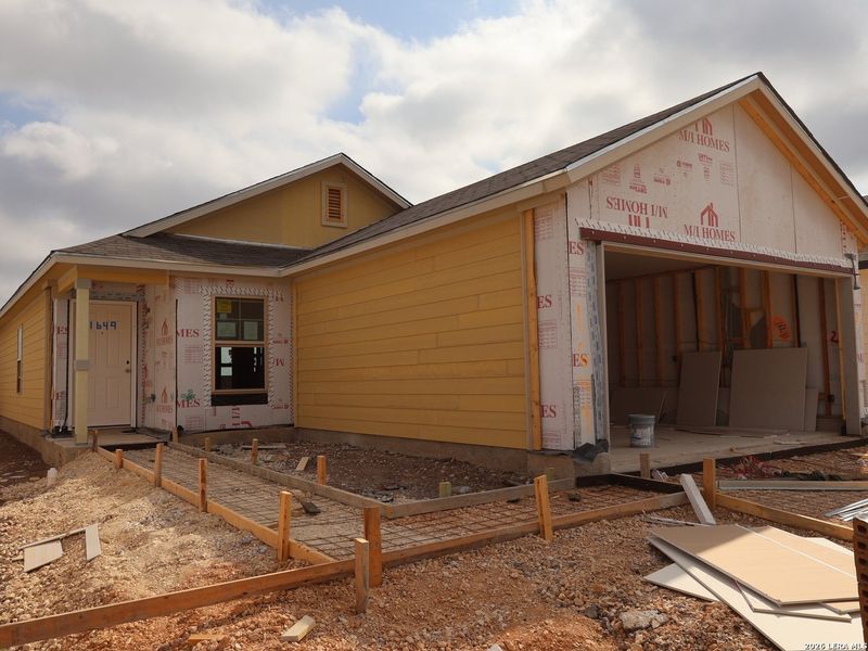 In-progress construction of a new home in Meadows at Clear Springs, New Braunfels, TX (Image 19). In-progress construction of a new home in Meadows at Clear Springs, New Braunfels, TX (Image 19).