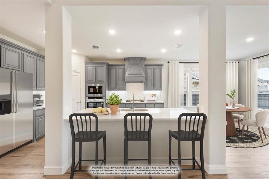 Furnished interior view inside a new home in Union Park Classic 55, Little Elm (Image 11).