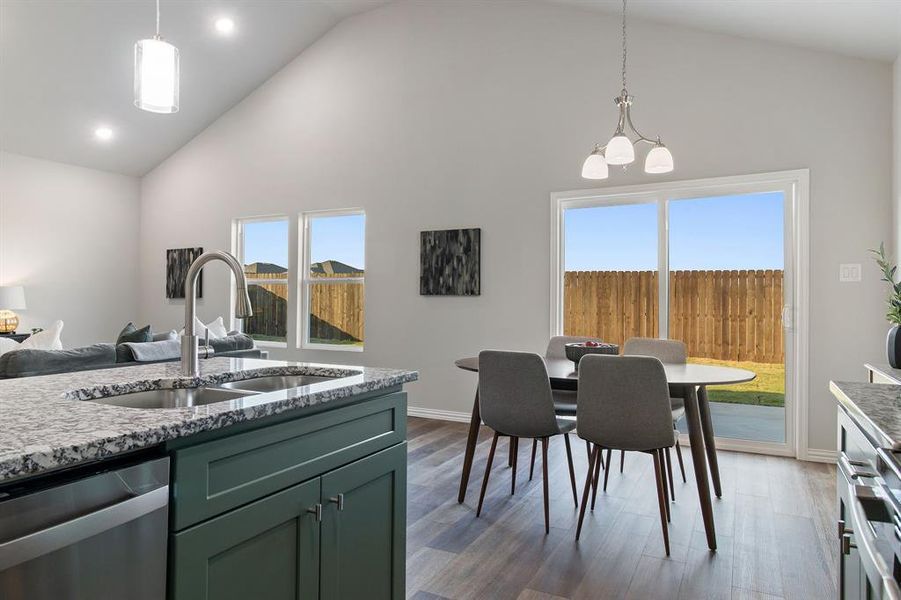 Furnished interior view inside a new home in Trails of Fossil Creek, Fort Worth (Image 10). Furnished interior view inside a new home in Trails of Fossil Creek, Fort Worth (Image 10).