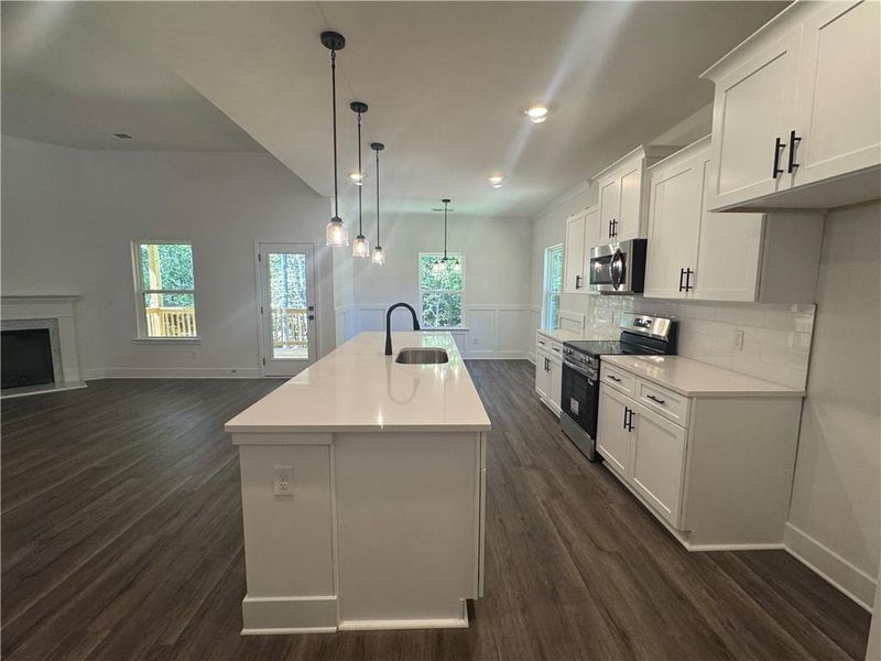 Furnished interior view inside a new home in The Fields of Walnut Creek, Pendergrass (Image 6).