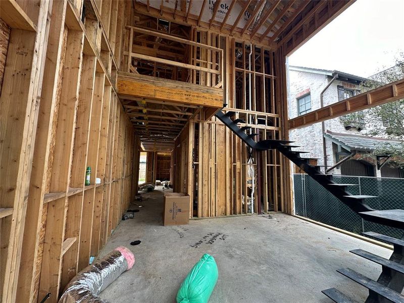 View of Foyer. Construction phase as of November 13, 2024.