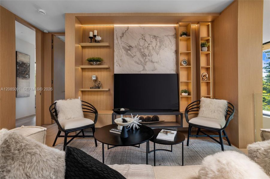 Furnished interior view inside a new home in , Miami Beach (Image 29).