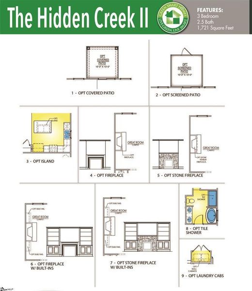 2D floor plan layout of this home in Brownstone Park, Easley, SC (Image 3).