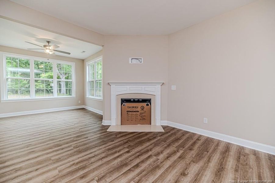 Large Great Room with gas log fireplace