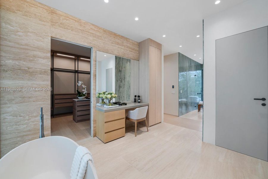 Furnished interior view inside a new home in , Miami (Image 46).