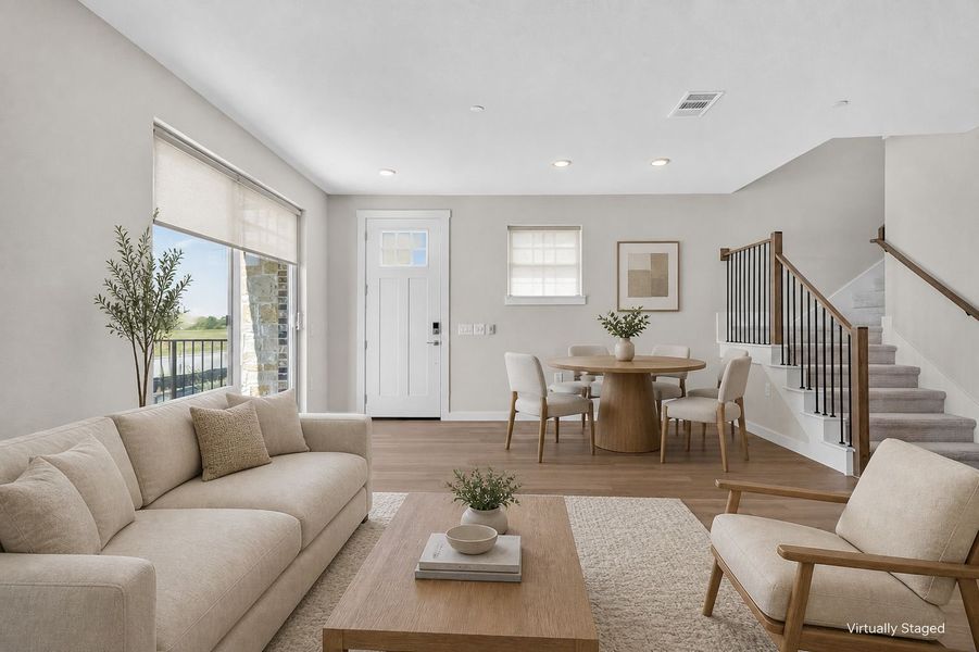 Furnished interior view inside a new home in The Tribute, The Colony (Image 14).