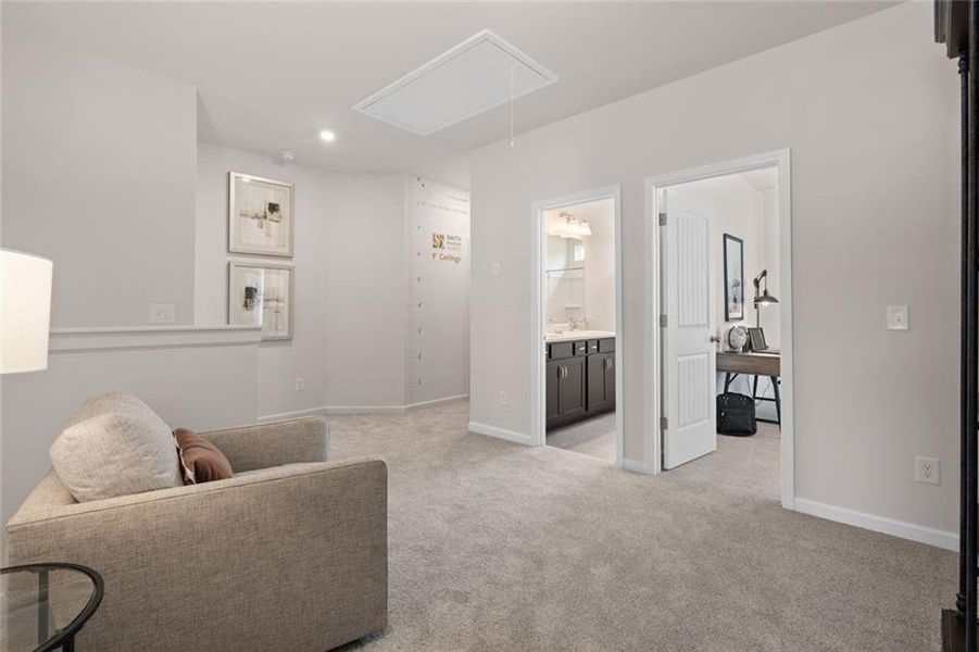 Furnished interior view inside a new home in Evergreen at Lakeside, Temple (Image 30).