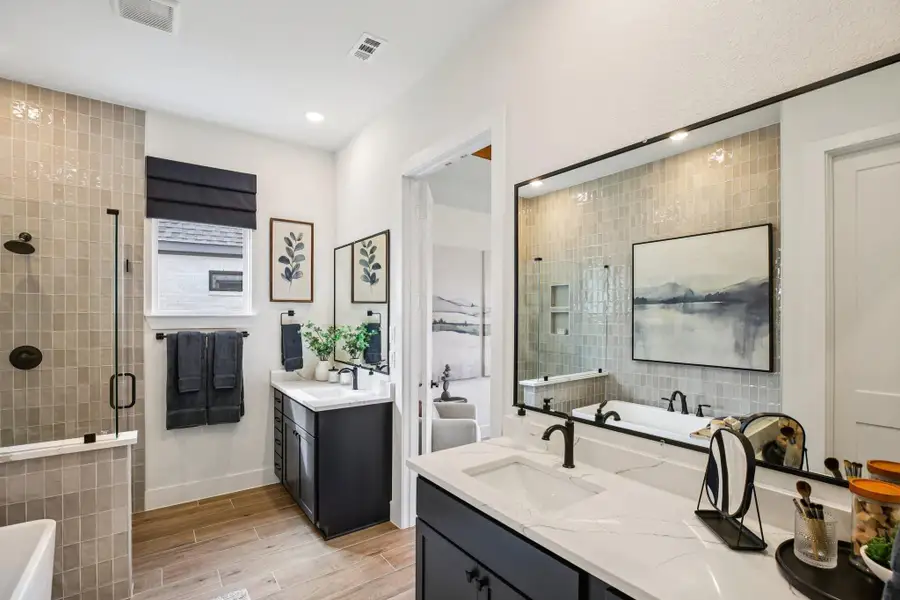 Furnished interior view inside a new home in Bridgeland, Cypress (Image 11).