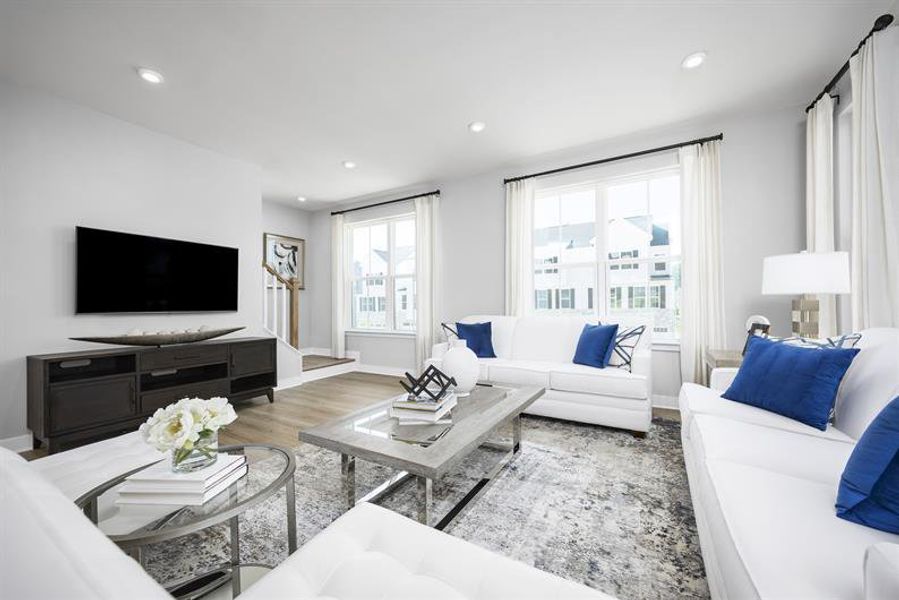 Representative furnished interior of a home built from the Serenade by Ryan Homes in Creek Water Townhomes, Indian Land (Image 6). Representative furnished interior of a home built from the Serenade by Ryan Homes in Creek Water Townhomes, Indian Land (Image 6).