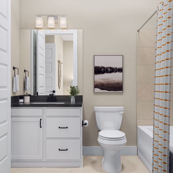 Furnished interior view inside a new home in Dunham Pointe, Cypress (Image 5).