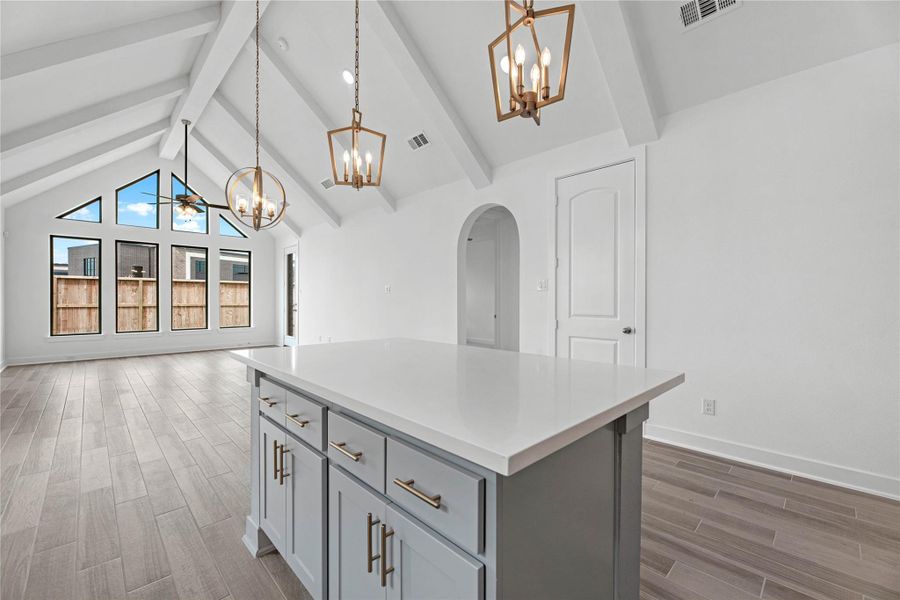 Furnished interior view inside a new home in Elyson - 40', Katy (Image 4). Furnished interior view inside a new home in Elyson - 40', Katy (Image 4).