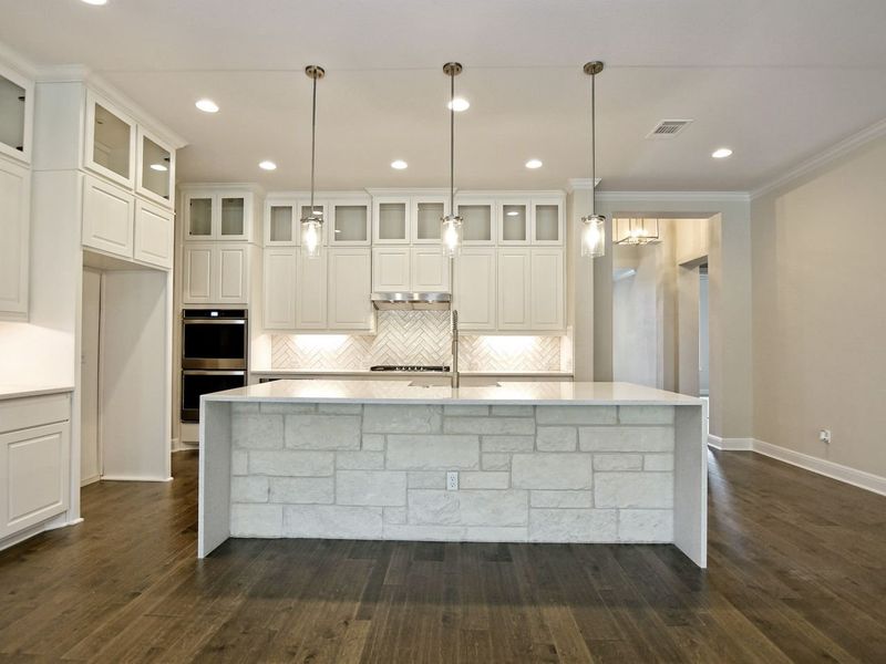 Representative furnished interior of a home built from the Madera II by Giddens Homes in Scofield Farms Estates, Georgetown (Image 238).