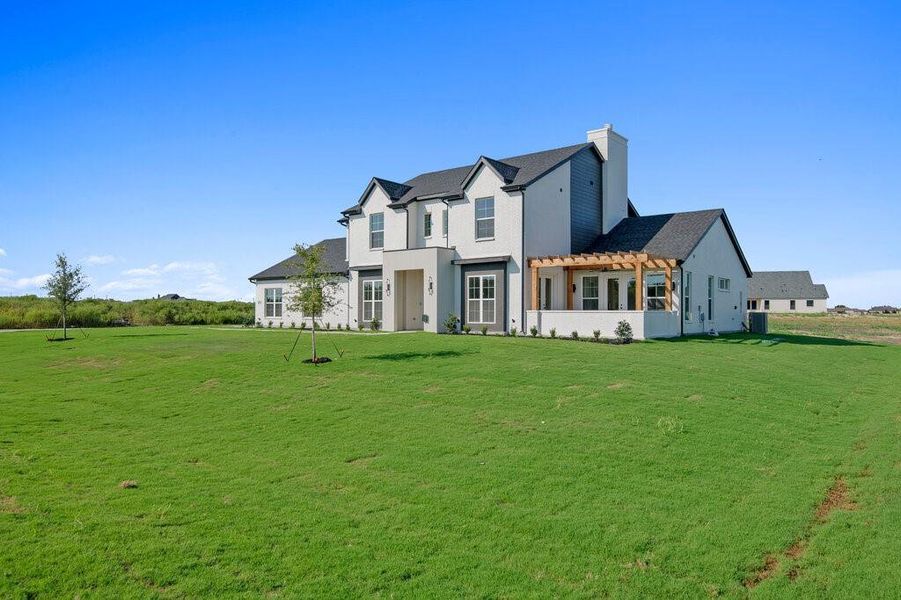 Front exterior of a new home in , Midlothian, TX, highlighting curb appeal (Image 1). Front exterior of a new home in , Midlothian, TX, highlighting curb appeal (Image 1).