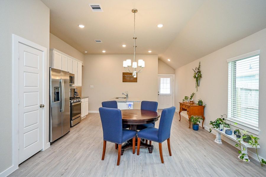 Furnished interior view inside a new home in Mustang Crossing, Alvin (Image 11).