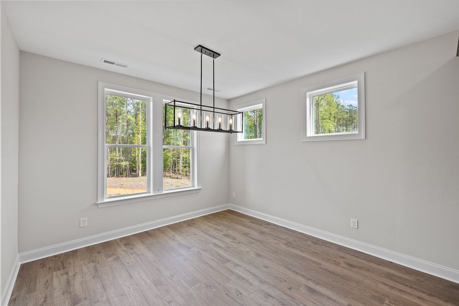 Representative unfurnished interior of a home built from the The Bradley by RobuckHomes in Baylee Ridge, Selma (Image 182). Representative unfurnished interior of a home built from the The Bradley by RobuckHomes in Baylee Ridge, Selma (Image 182).