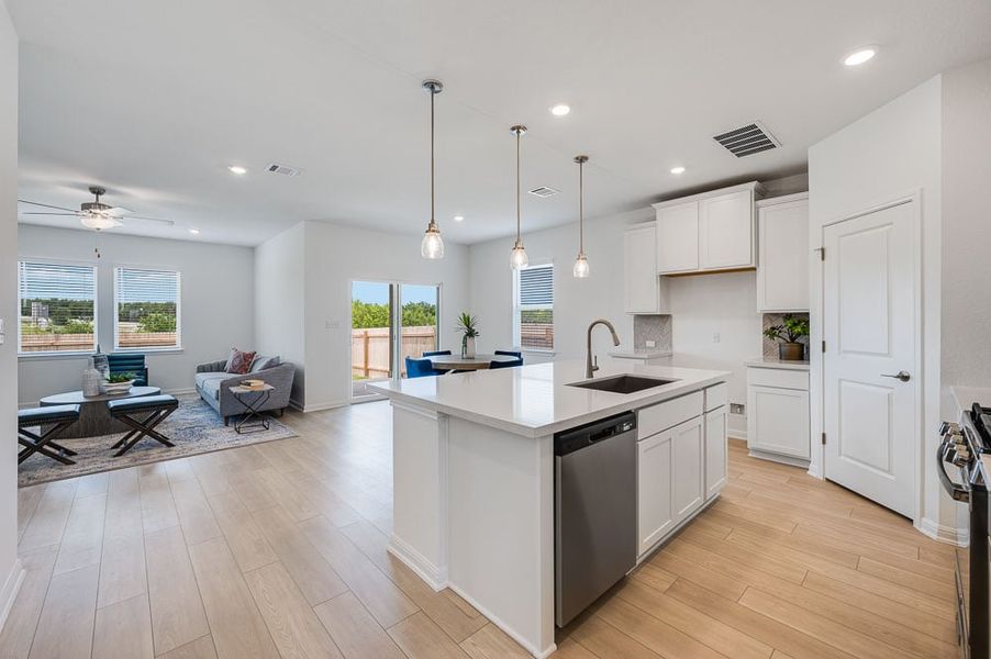 Furnished interior view inside a new home in Emory Crossing, Hutto (Image 7).