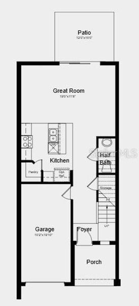 2D floor plan layout of this home in The Towns at Tiburon, Nokomis, FL (Image 4).
