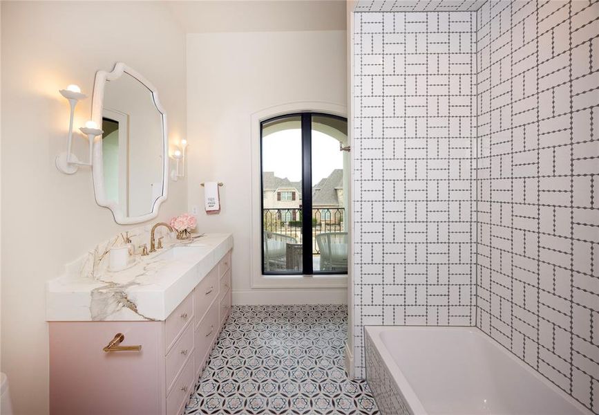 Furnished interior view inside a new home in , Southlake (Image 29).