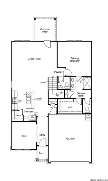 2D floor plan layout of this home in , San Antonio, TX (Image 3).