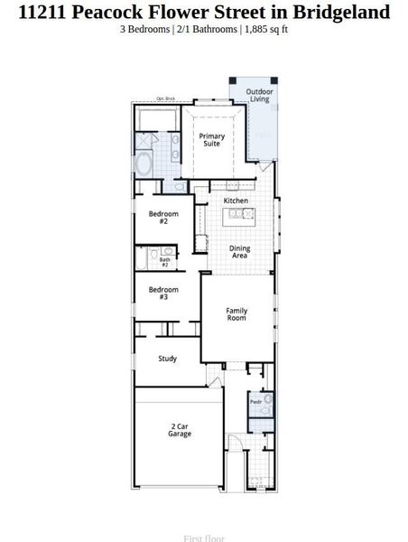 2D floor plan layout of this home in Bridgeland, Cypress, TX (Image 2). 2D floor plan layout of this home in Bridgeland, Cypress, TX (Image 2).