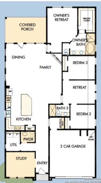 2D floor plan layout of this home in Davis Ranch 50', San Antonio, TX (Image 2). 2D floor plan layout of this home in Davis Ranch 50', San Antonio, TX (Image 2).