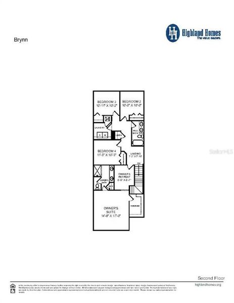 2D floor plan layout of this home in Estates at Hickory Cove - Bungalows, St. Cloud, FL (Image 3).
