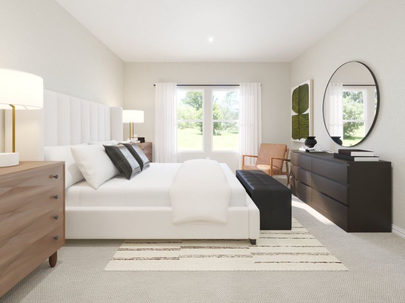 Furnished interior view inside a new home in Parks at Foster Crossing - Signature Series, Anna (Image 6).