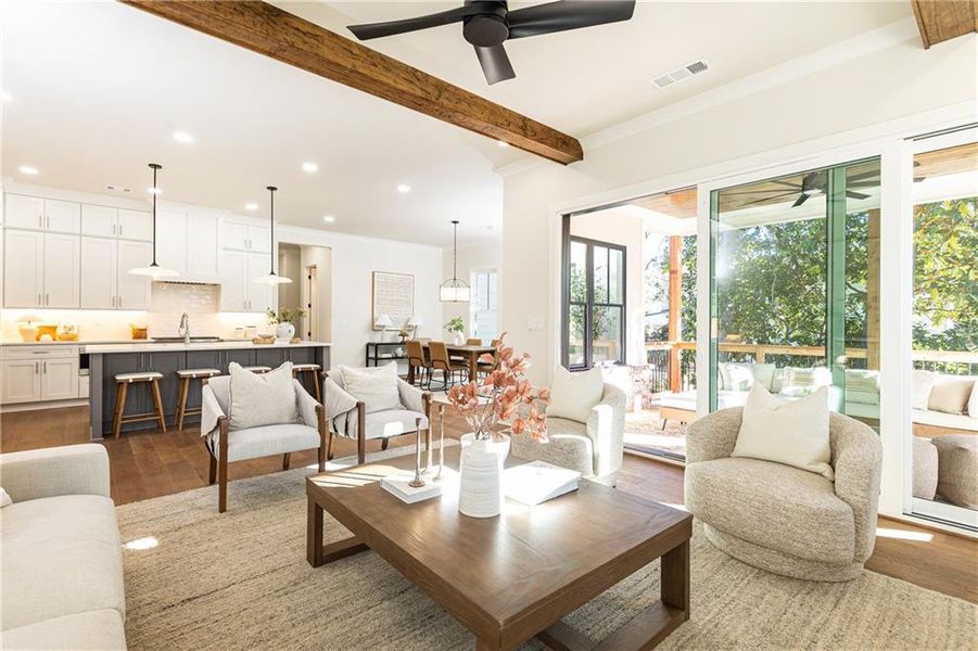 Furnished interior view inside a new home in , Atlanta (Image 16).