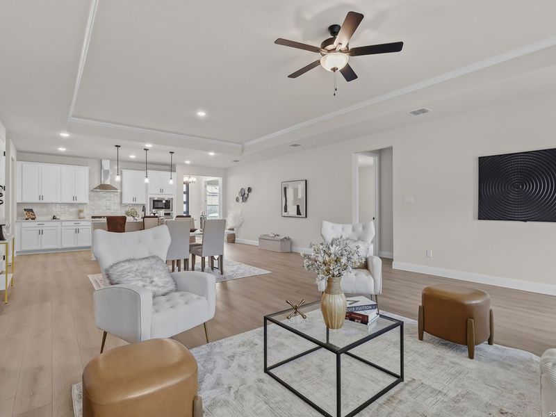 Furnished interior view inside a new home in The Reserve at Potranco Oaks, Castroville (Image 19).