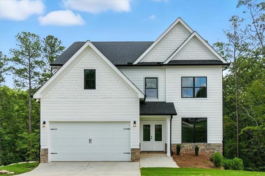 Front exterior of a new home in , Cartersville, GA, highlighting curb appeal (Image 1). Front exterior of a new home in , Cartersville, GA, highlighting curb appeal (Image 1).