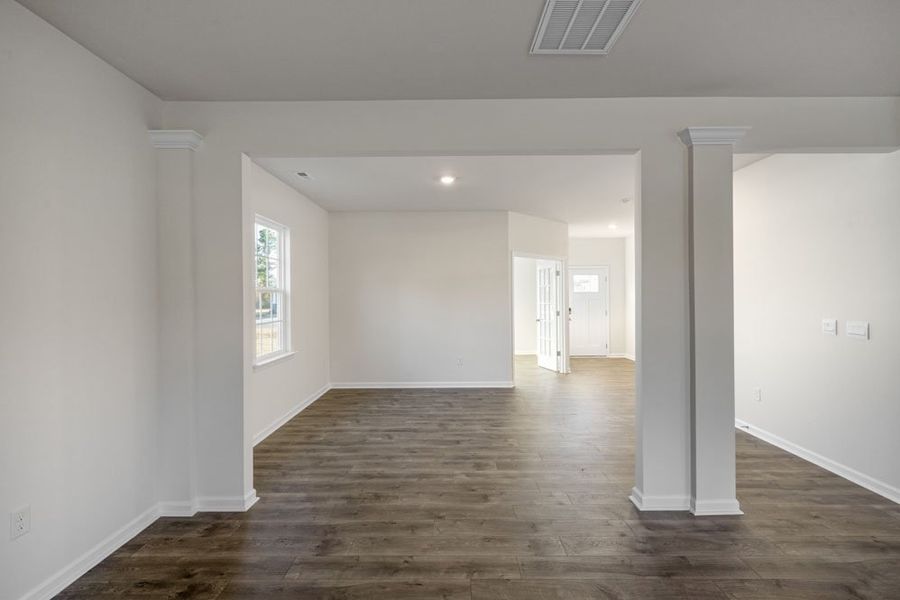 Representative unfurnished interior of a home built from the COLUMBIA by D.R. Horton in Gretchen Pines, West End (Image 30).