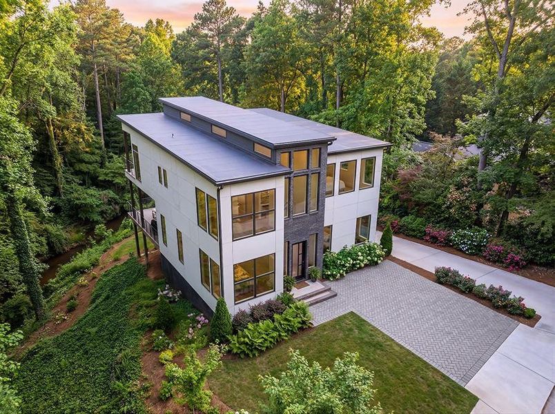 Front exterior of a new home in , Brookhaven, GA, highlighting curb appeal (Image 4).