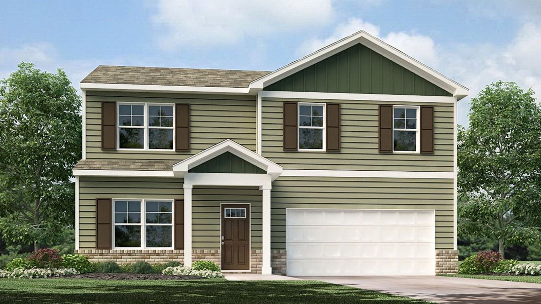 Representative exterior photo of a completed home built from the Glendale-Basement by D.R. Horton in Belhaven, Knoxville, TN (Image 21).