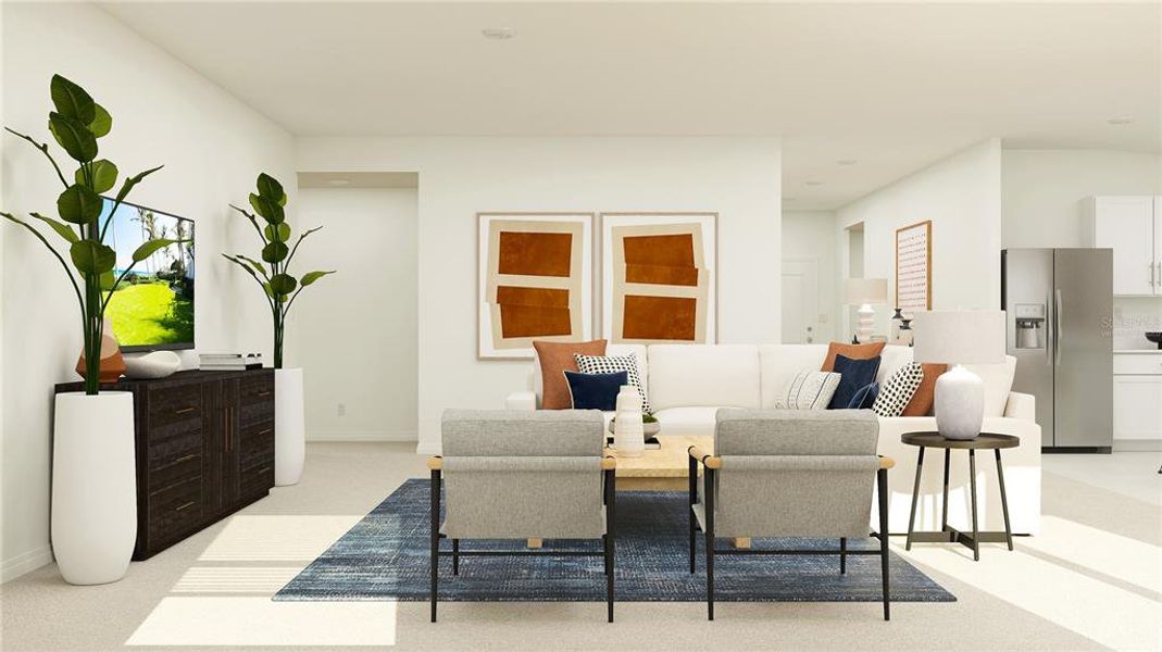 Furnished interior view inside a new home in Ranches at Lake Mcleod, Eagle Lake (Image 11).